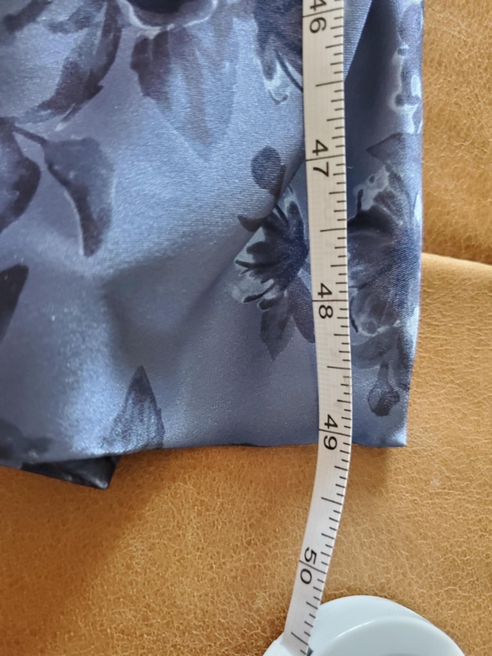 Revelry Nadia Satin Dress Indie Blue Bouquet Size 4 - Picture 13 of 14